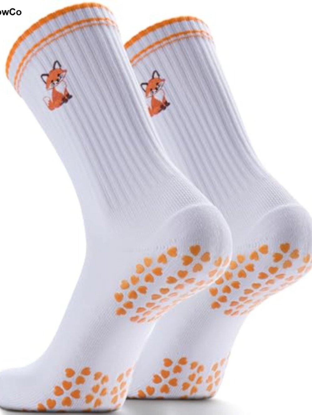 Non-Slip Grip Socks for Women Cotton Nylon Crew Yoga Pilates Barre